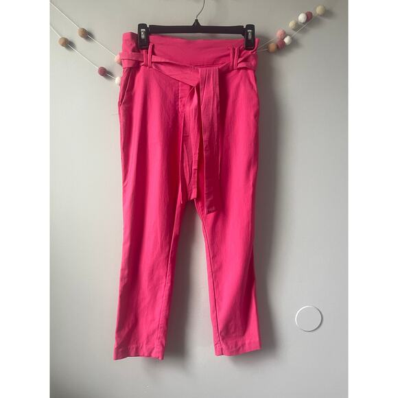 Jules & Leopold Hot Pink Trouser Pants with Belt - Picture 1 of 5